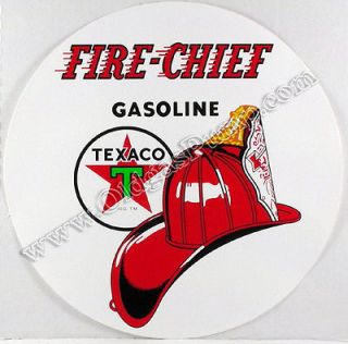 TEXACO FIRE CHIEF 12 VINYL GAS & OIL PUMP DECAL DC 114