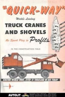1954 Quick Way L2 Crane Shovel Truck Brochure Uranium