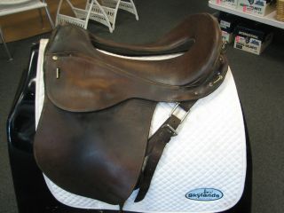used police saddle antique size 18 17 brown 7 day