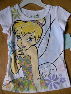   ~ Disney Fairies Shirt~ Sz. 4T~ Tinker Bell~ Fairy~ Peter Pan~ White