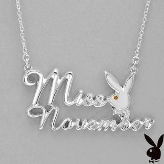 PLAYBOY Miss November Necklace With Genuine Crystal Made in Stainless 