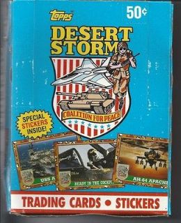 1991 TOPPS DESERT STORM TRADING CARDS SERIES 1 WAX BOX 36 PACKS