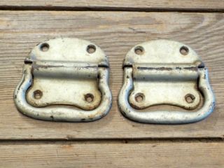 Tool Box drop Handles Pulls old rustic trunk industrial chipped 