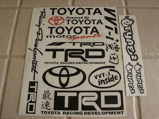   Werks Sticker Bomb Sheet, JDM, Toyota, TRD, vvti, racing, offroad