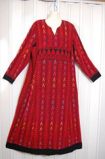   Hand MADE PALESTINIAN traditional ABAYA DRESS KAFTAN X STITCH BOHO