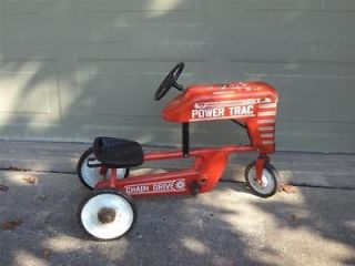 Vtg Pedal Car TRACTOR 1950s AMF PowerTrac Chain Driven