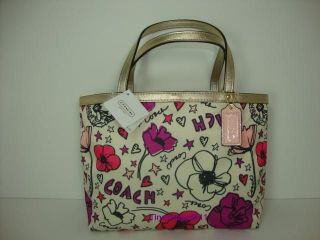 NWT_Coach Kyra Floral Print Top Handle Pouch ~ 47473