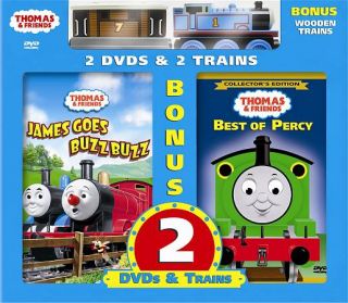   of Percy DVD, 2007, 2 Disc Set, with 2 Bonus Wooden Toy Trains