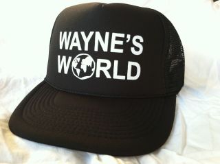 Waynes World Hat Cap Trucker Hat New adjustable Black