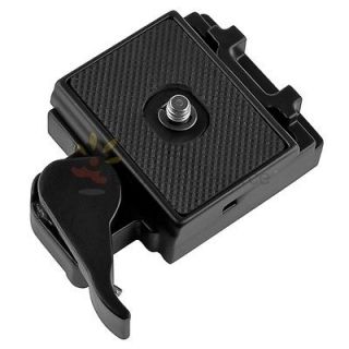 Black Camera Tripod Quick Release PLATE Adapter Set FOR Manfrotto 