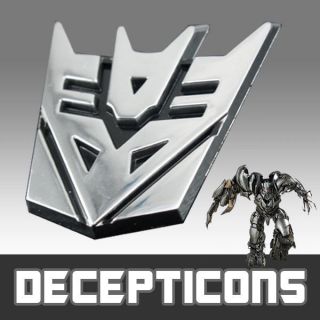 3D Car/auto Decepticon Transformer Logo Emblem Badge Chrome Decal 