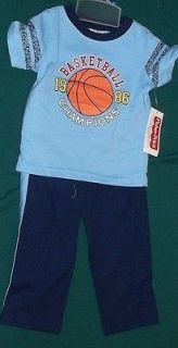 NWT FISHER PRICE OUTFIT INFANT BOYS 12 MOS   BASKETBALL