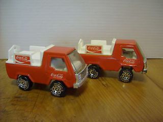 Vintage Coca Cola Buddy L toy metal trucks 1982 4 3/4  long USED 