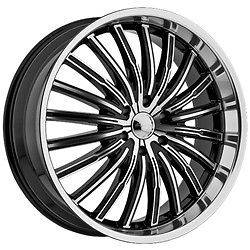 20 Inch Panther 915 Black Wheels Rims 5x120 +35 / Acura RL TL MDX CTS 