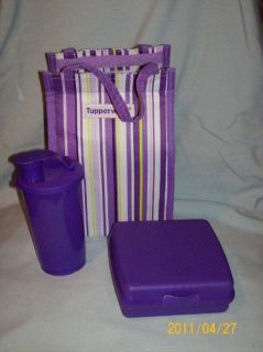 Tupperware Lunchbag tote & lunch set, purple NIP