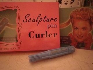 Sculpture Pin Curler box set for making vintage 1940s 1950s pin curl 