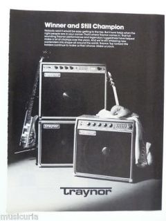 retro magazine advert 1982 TRAYNOR amps