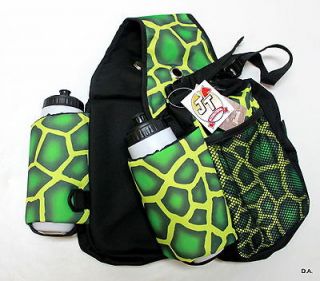 Tough 1 Turtle Print Saddle Bag with Water Bottles Gear Carrier Horse 
