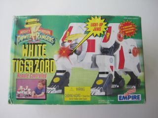 1994 MMPR Power Rangers White Tigerzord Remote Controlled Boxed WORKS