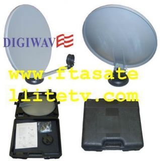 Portable Satellite Dish kit w/ Carry Case For traveler