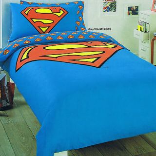 DC Comics   Superman logo   Twin Bed Quilt Doona Duvet Cover Set