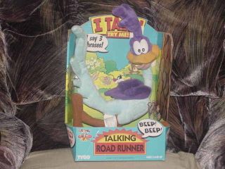 Talking Road Runner Plush Toy Box & Tags By Tyco 1994