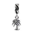 Silverado Palm Tree Dangle European Silver Bead Charm