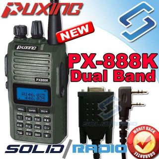   888K Dual band radio 136 174 400 480 + Earpiece + serial program cable
