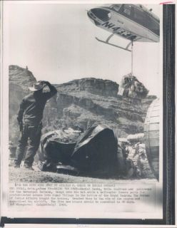 1969 Grand Canyon AZ Havasupai Indian Helicopter Drops Prefab House 