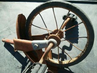 Vintage 12 early tricycle small front wheel assembly