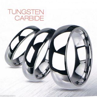 Tungsten Carbide Wedding Ring 3, 4, 5, 6, 7 & 8mm Width