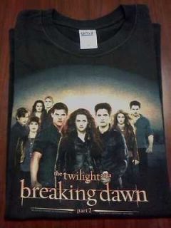 Theater promo small Black Twilight Breaking Dawn pt 2 t shirt Cullen 