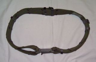   US Army Military Surplus Pistol Web Utility Belts Med Gray Buckle