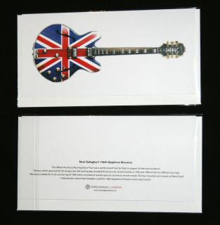   Gallaghers Epiphone Sheraton Union Jack Guitar Greeting Card, DL size