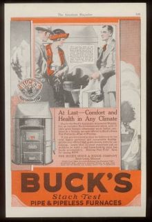 1921 Bucks Stove & range co vintage print ad