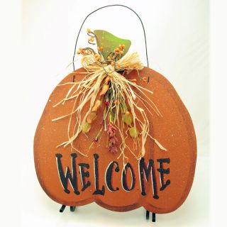 American Made Hand Painted Pumpkin Welcome or Plain Wooden Sign or 