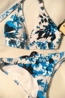 Jean Paul Gaultier Bikini Blue Floral Set Size Extra Small
