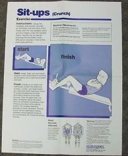 Universal Gym Fitness Equipment Exercise Sit ups Poster