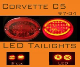 Corvette C5 LED HALO Tailights tail lights ORIGINAL Version (Fits 