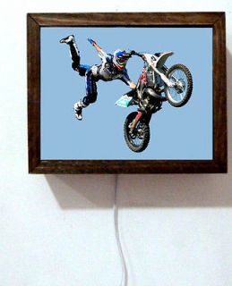 Motocross Motorcycle Dirt Bike Free Style Lighted Sign