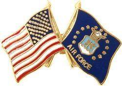 US USA USAF Air Force American Flag Military Hat Lapel Pin