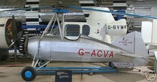Gyroplane Kay Gyrocopter Airplane Desk Wood Model New