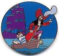   Disney LE Auctions P.I.N.S. Captain Hook Smee in Boat Pin (UC34765