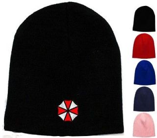 Umbrella Corporation Embroidered Skull Cap Beanie   5 Colors Available 