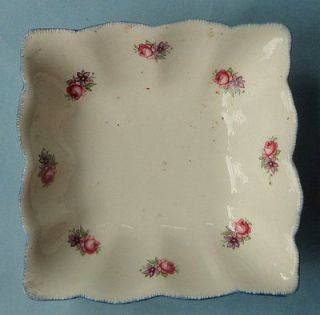 SWINNERTONS China STAFFORDSHIRE Art Pottery Vintage ROSEBUDS SQUARE 