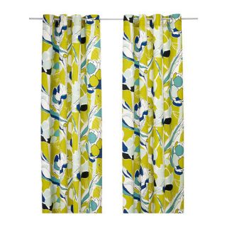 New Ikea Janette pair of curtains 2 panels 57x98  JANETTE NEW GREEN 