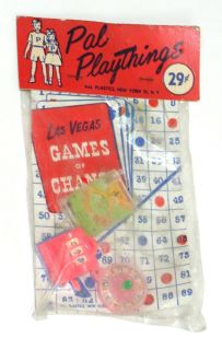   Las Vegas Games of Chance Toy USA 50s MOC Slot Machine Roulette