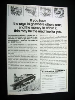 Cushman Trackster utility vehicle 1971 print Ad