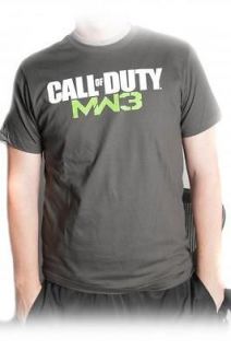NEW Grey Gray Call of Duty MW3 T Shirt tshirt Size L Large Mens Men 