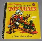 VINTAGE LITTLE GOLDEN BOOK Donald Ducks Toy Train D13 1974